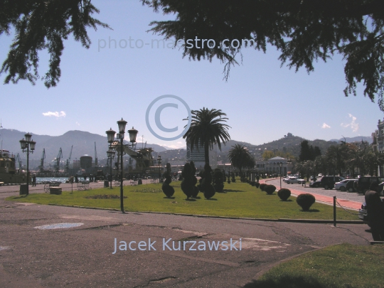 Georgia,Batumi,city center,architecture,buildings ,architecture,panoramical view,ships,cessels,harbour,port,Black Sea