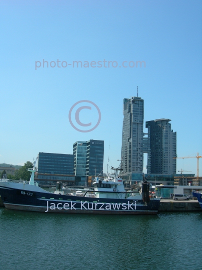 Poland,Gdynia,Pomeranian Voivodeship,Baltic Sea,port,harbour,buildings,city center,cruises,Sea Tower
