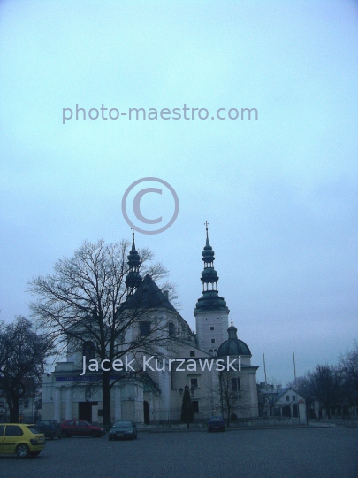 Poland,Lowicz,Lodz Voivodeship,architecture,monuments,panoramical view,city center,twilight,ambience