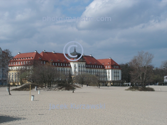 Poland,Sopot,Pomeranian Voivodeship,landscape,panoramical view,architecture,baleonology,Baltic Sea,Grand Hotel