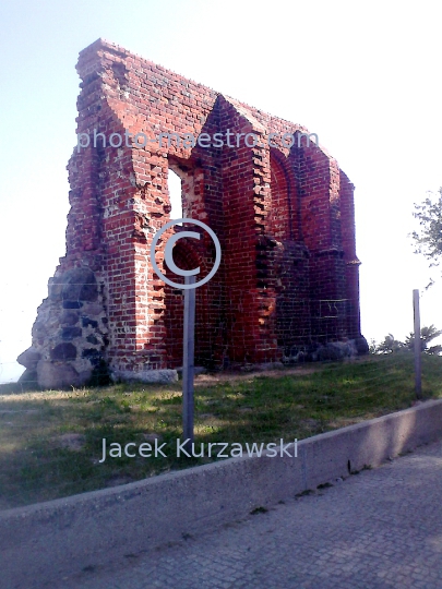 Poland,Trzesacz,West Pomeranian Voivodeship,architecture,monouments,walls,medieval architecture,Baltic Sea,destruction